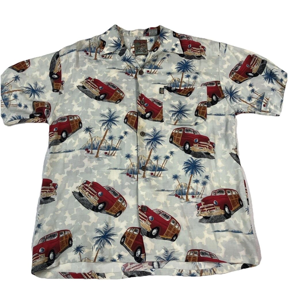 Pineapple Connection Shirt Men's M Woodie Hawaiian Button Up Short Sleeve